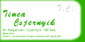 timea csjernyik business card